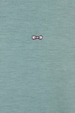 Discount T-hirt anche Courte Vert Uni Homme T-Shirts