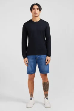 Hot T-hirt Noir Co V A anche ongue Homme T-Shirts