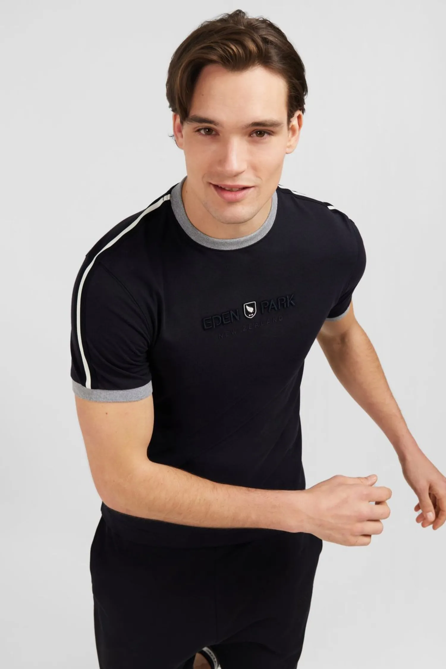Sale T-hirt Noir Incription New Zeaand Homme T-Shirts