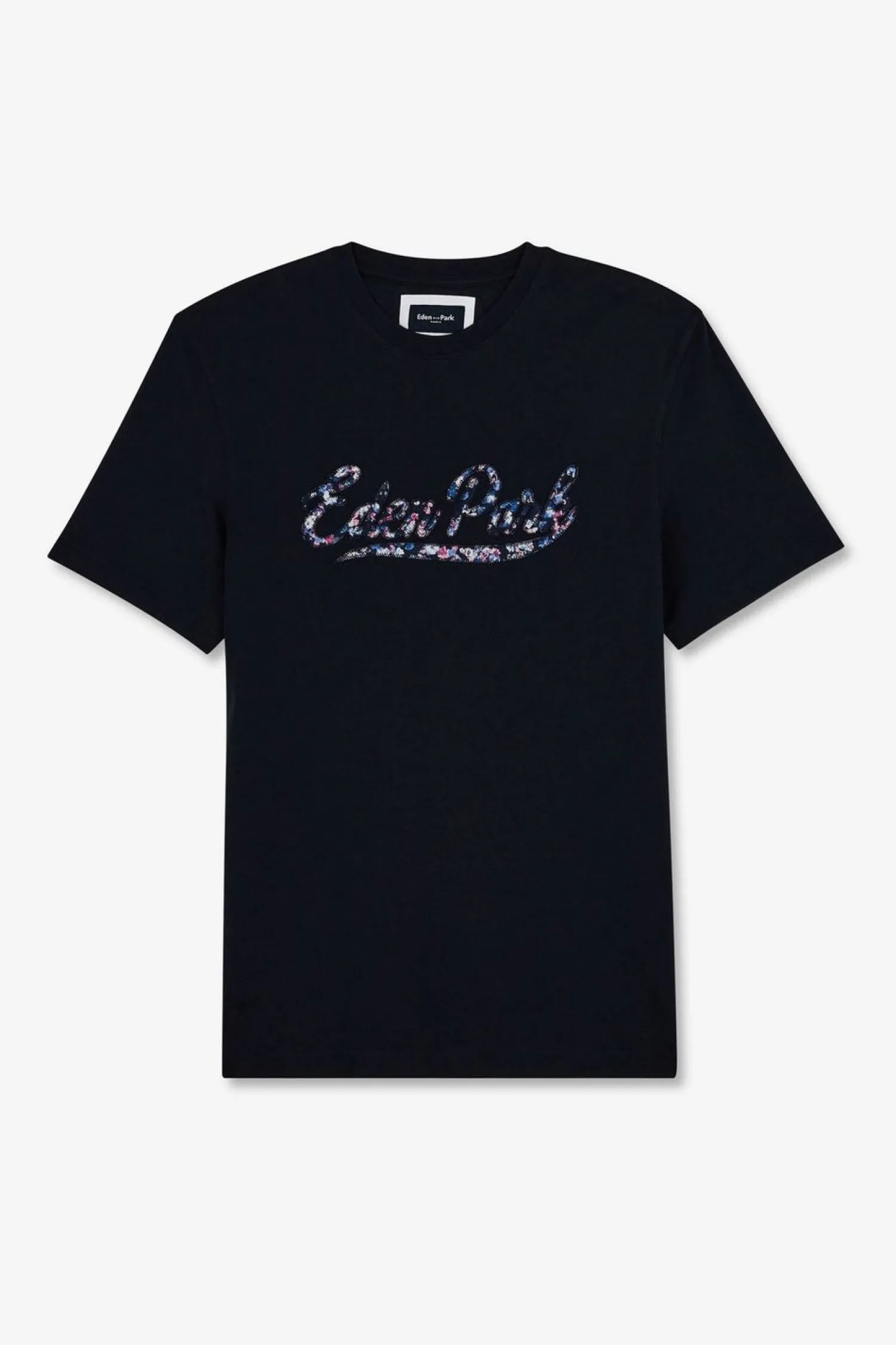 Discount T-hirt Uni Beu Fonce A Incription Homme T-Shirts